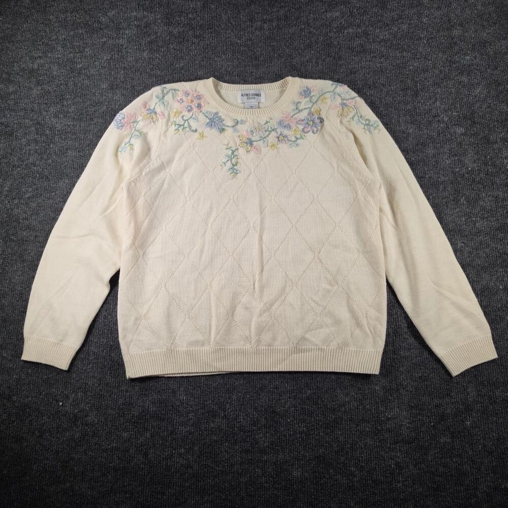 Alfred-dunner Women's Cream and Yellow Jumper